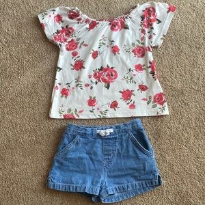 2 T girl floral outfit